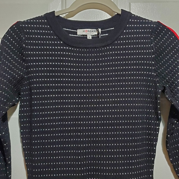 Morgan Ribbed Knitted Dress with Side Stripe Detail Size S - Picture 5 of 11